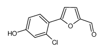 5-(2-chloro-4-hydroxyphenyl)furan-2-carbaldehyde结构式