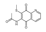 N-(7-methylsulfanyl-5,8-dioxo-5,8-dihydro-[6]quinolyl)-acetamide结构式