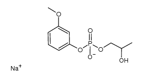 monosodium 2-hydroxypropyl m-methoxyphenyl phosphate Structure