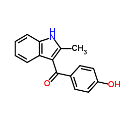 (4-Hydroxyphenyl)(2-methyl-1H-indol-3-yl)methanone Structure