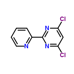 4,6-二氯-2-[2-吡啶]嘧啶结构式