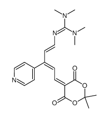 5-<5-<amino>-3-(4-pyridinyl)-2,4-pentadienyliden>-2,2-dimethyl-1,3-dioxan-4,6-dion Structure
