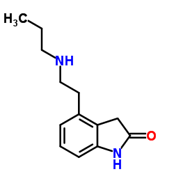 1,3-二氢-4-[2-(丙基氨基)乙基]-2H-吲哚-2-酮结构式