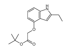 2-((2-乙基-1H-吲哚-4-基)氧基)乙酸叔丁酯结构式