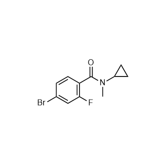 4-溴-N-环丙基-2-氟-N-甲基苯甲酰胺结构式