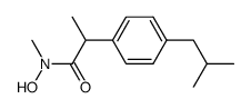 N-hydroxy-N-methyl-2-<4-(2-methylpropyl)phenyl>propionamide结构式