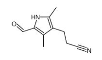 1H-Pyrrole-3-propanenitrile,5-formyl-2,4-dimethyl-(9CI) structure