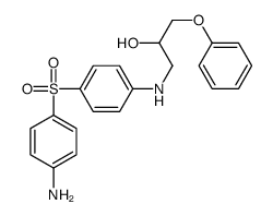 1-[4-(4-aminophenyl)sulfonylanilino]-3-phenoxypropan-2-ol结构式