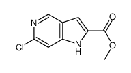 6-氯-1H-吡咯并[3,2-c]吡啶-2-羧酸甲酯结构式