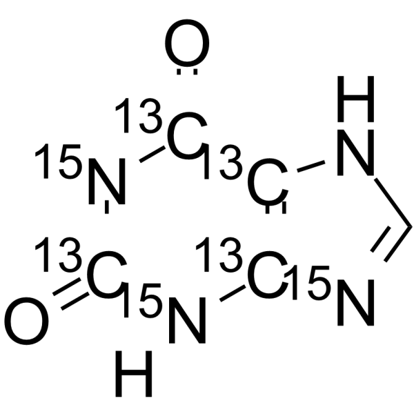 1-Methylxanthine-13C4,15N3 Structure
