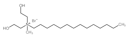 N,N-BIS(2-HYDROXYETHYL)-N-METHYLTETRADECAN-1-AMINIUM BROMIDE Structure
