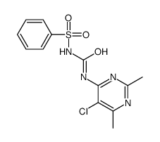 5-Chloro-2,4-dimethyl-6-(([(phenylsulfonyl)amino]carbonyl)amino)pyrimi dine结构式