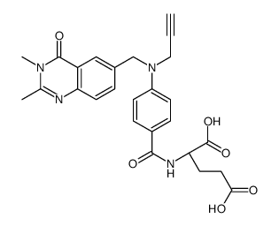 2-desamino-2,3-dimethyl-N(10)-propargyl-5,8-dideazafolic acid结构式
