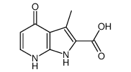 4-羟基-3-甲基-1H-吡咯并[2,3-B]吡啶-2-羧酸结构式