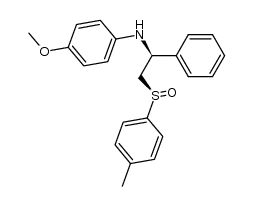 4-methoxy-N-((S)-1-phenyl-2-((R)-p-tolylsulfinyl)ethyl)aniline结构式