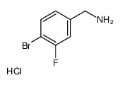 (4-溴-3-氟苯基)甲胺盐酸盐结构式