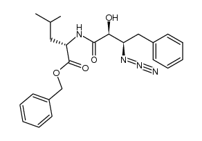 N-[(2S,3S)-3-azido-2-hydroxy-4-phenylbutanoyl]-L-leucine benzyl ester结构式