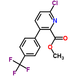 METHYL6-CHLORO-3-(4-(TRIFLUOROMETHYL)PHENYL)PICOLINATE结构式