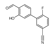 4-fluoro-3-(4-formyl-3-hydroxyphenyl)benzonitrile Structure