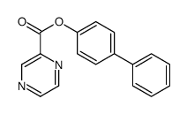 4-Biphenylyl pyrazinoate结构式