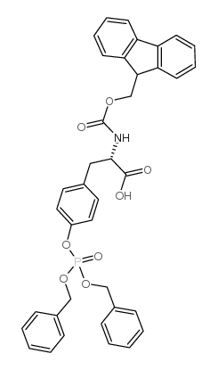 N-芴甲氧羰基-2-苄基-L-磷酸酪氨酸结构式