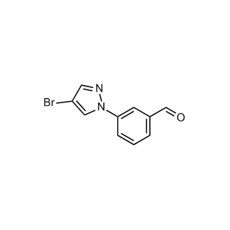 3-(4-溴-1H-吡唑-1-基)苯甲醛结构式