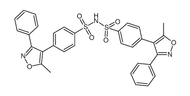 4-(5-甲基-3-苯基异恶唑-4-基)-N-((4-(5-甲基-3-苯基异噁唑-4-基)苯基)磺酰基)苯磺酰胺(帕瑞昔布钠杂质)结构式