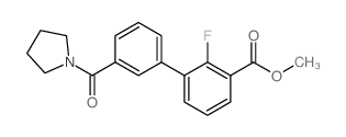 METHYL 2-FLUORO-3'-(PYRROLIDINE-1-CARBONYL)-[1,1'-BIPHENYL]-3-CARBOXYLATE Structure