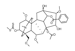 3-O-(S-methyl)thiocarbonylmesaconitine Structure
