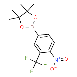 4-Nitro-3-trifluoromethylphenylboronic acid, pinacol ester structure