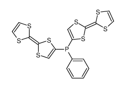 bis[2-(1,3-dithiol-2-ylidene)-1,3-dithiol-4-yl]-phenylphosphane结构式