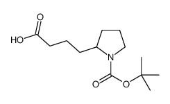 4-(1-{[(2-Methyl-2-propanyl)oxy]carbonyl}-2-pyrrolidinyl)butanoic acid Structure