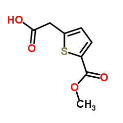 2-(5-(甲氧羰基)噻吩-2-基)乙酸结构式