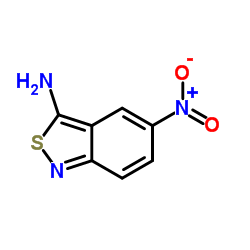 3-氨基-5-硝基-2,1-苯并异噻唑结构式