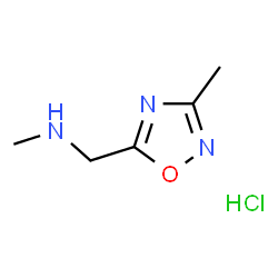 N-Methyl-1-(3-methyl-1,2,4-oxadiazol-5-yl)methanamine hydrochloride Structure