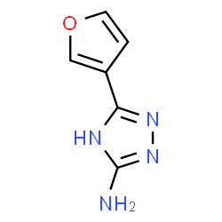 3-(3-呋喃基)-1H-1,2,4-三唑-5-胺结构式