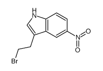 3-(2-bromoethyl)-5-nitro-1H-indole结构式