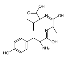 (2S)-2-[[(2S)-2-[[(2S)-2-amino-3-(4-hydroxyphenyl)propanoyl]amino]propanoyl]amino]-3-methylbutanoic acid Structure