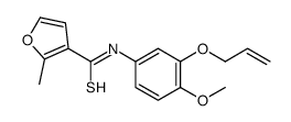 N-(4-methoxy-3-prop-2-enoxyphenyl)-2-methylfuran-3-carbothioamide结构式