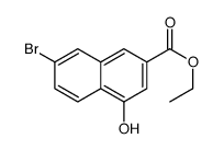 2-Naphthalenecarboxylic acid, 7-bromo-4-hydroxy-, ethyl ester Structure