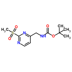 tert-Butyl ((2-(methylsulfonyl)pyrimidin-4-yl)methyl)carbamate Structure