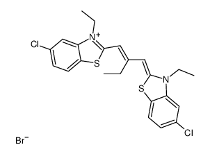 5-chloro-2-[2-[(5-chloro-3-ethyl-3H-benzothiazol-2-ylidene)methyl]but-1-enyl]-3-ethylbenzothiazolium bromide结构式