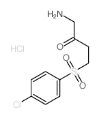 2-Butanone,1-amino-4-[(4-chlorophenyl)sulfonyl]-, hydrochloride(1:1) Structure