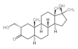 5-alpha-ANDROSTAN-3-ONE, 17-beta-HYDROXY-2-alpha-(HYDROXYMETHYL)-17-METHYL-结构式