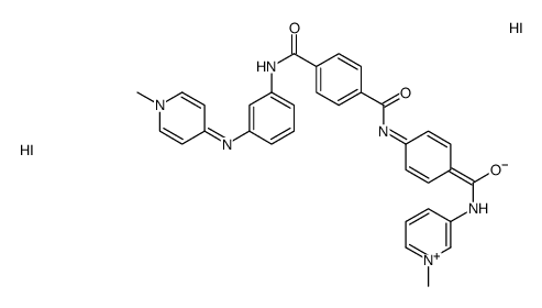 4-N-[3-[(1-methylpyridin-1-ium-4-yl)amino]phenyl]-1-N-[4-[(1-methylpyridin-1-ium-3-yl)carbamoyl]phenyl]benzene-1,4-dicarboxamide,diiodide结构式