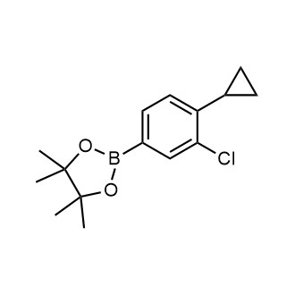 2-(3-氯-4-环丙基苯基)-4,4,5,5-四甲基-1,3,2-二氧硼烷结构式