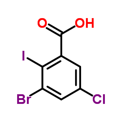 3-Bromo-5-chloro-2-iodobenzoic acid Structure