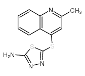 5-((2-甲基喹啉-4-基)硫基)-1,3,4-噻二唑-2-胺结构式