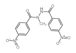 Benzoic acid, 4-nitro-,1-methyl-2-(4-nitrobenzoyl)hydrazide Structure