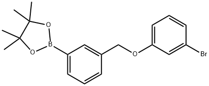 2-(3-((3-bromophenoxy)methyl)phenyl)-4,4,5,5-tetramethyl-1,3,2-dioxaborolane Structure
